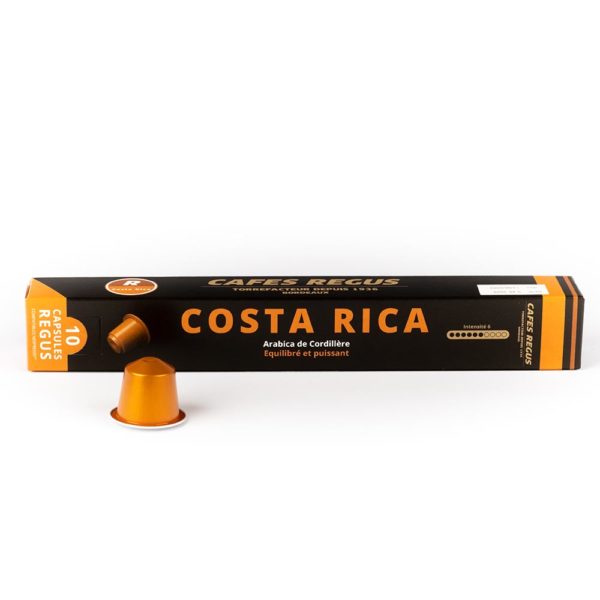 Café Costa Rica en capsule compatible Nespresso - Cafés Régus, torréfacteur à Bordeaux